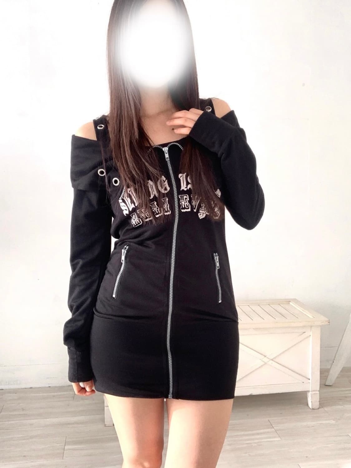 Punk off-shoulder mini dress 상품이미지5