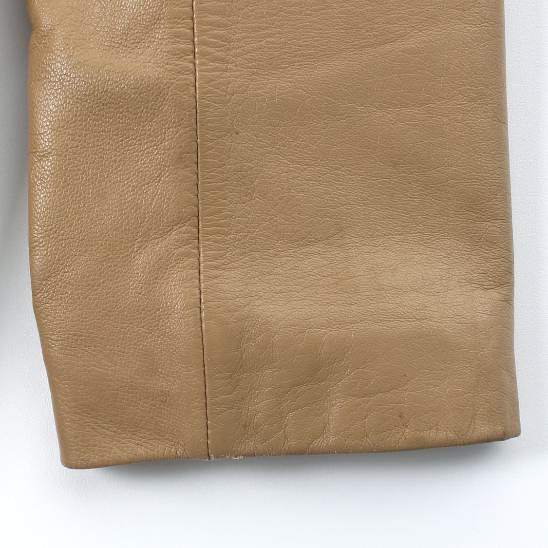 IDENTI 빈티지 리얼 양가죽 베이지 싱글 미디 자켓 상품이미지7