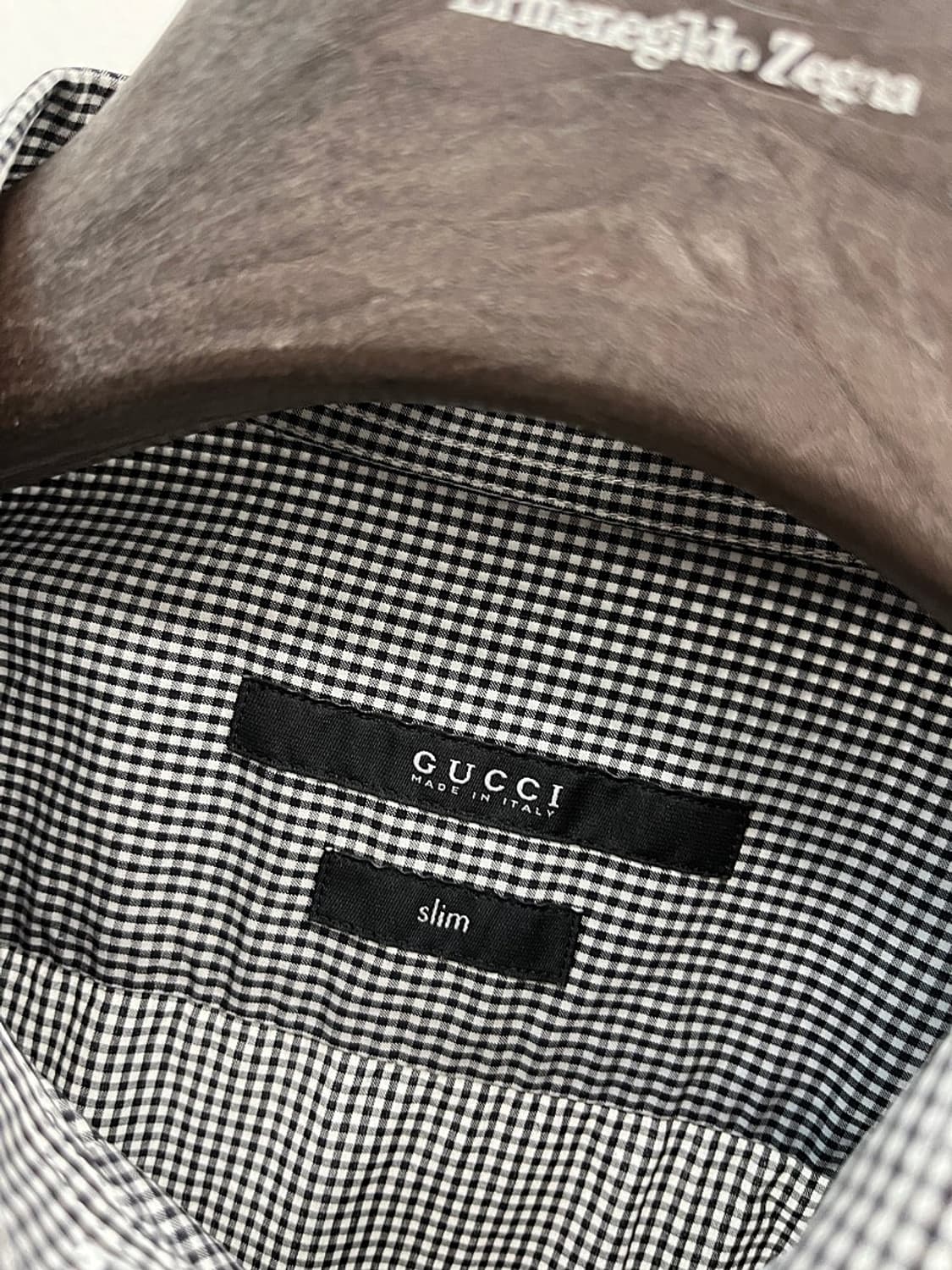 95-100) 구찌 투포켓 깅엄셔츠  상품이미지4