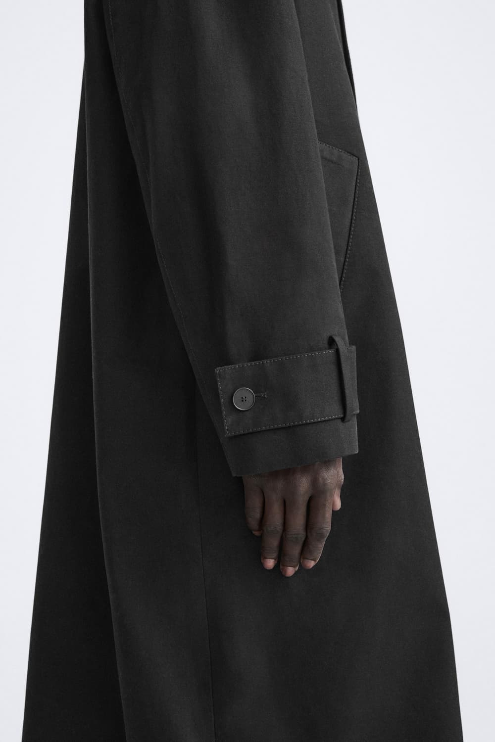 자라/ 롱 트렌치 코트 블랙/ L 상품이미지5