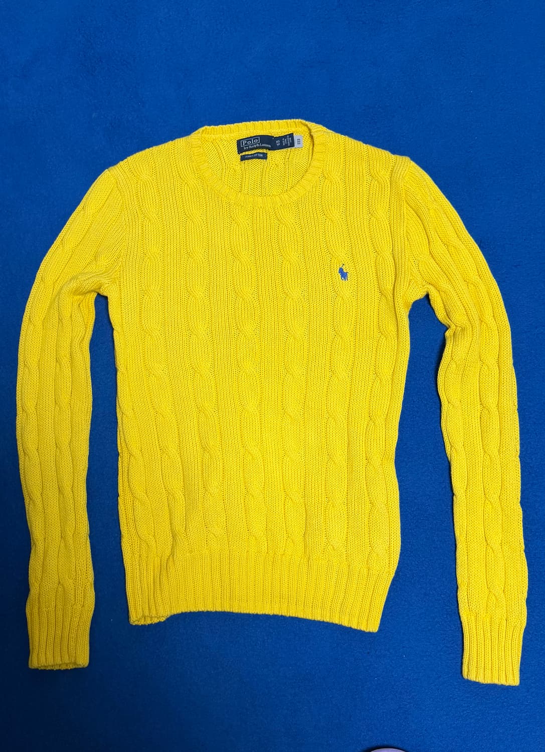 폴로 니트 노란니트 xs 상품이미지3