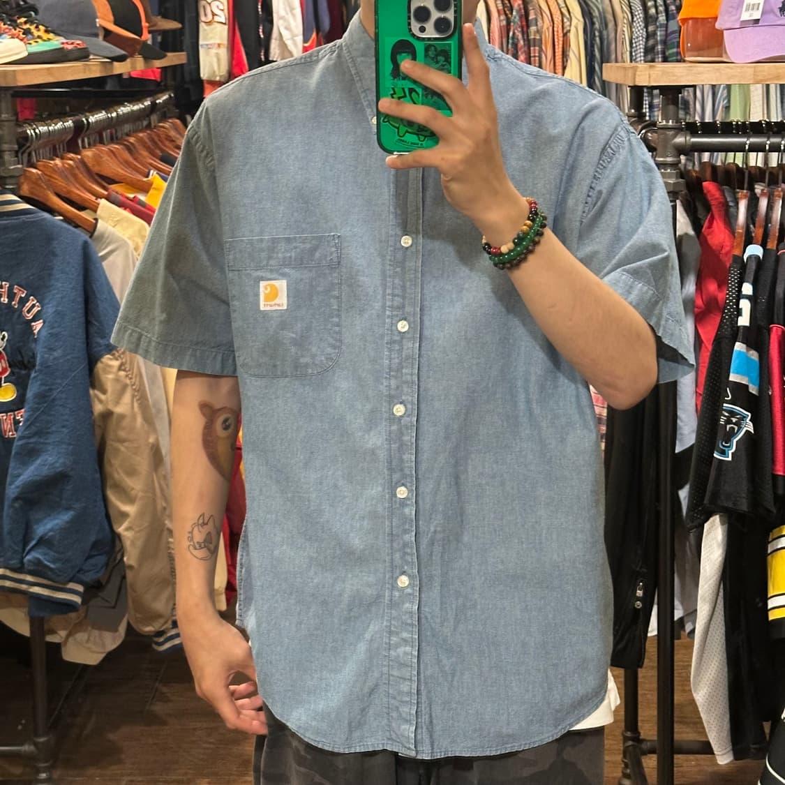 [HI] 칼하트 반팔 데님셔츠 상품이미지1