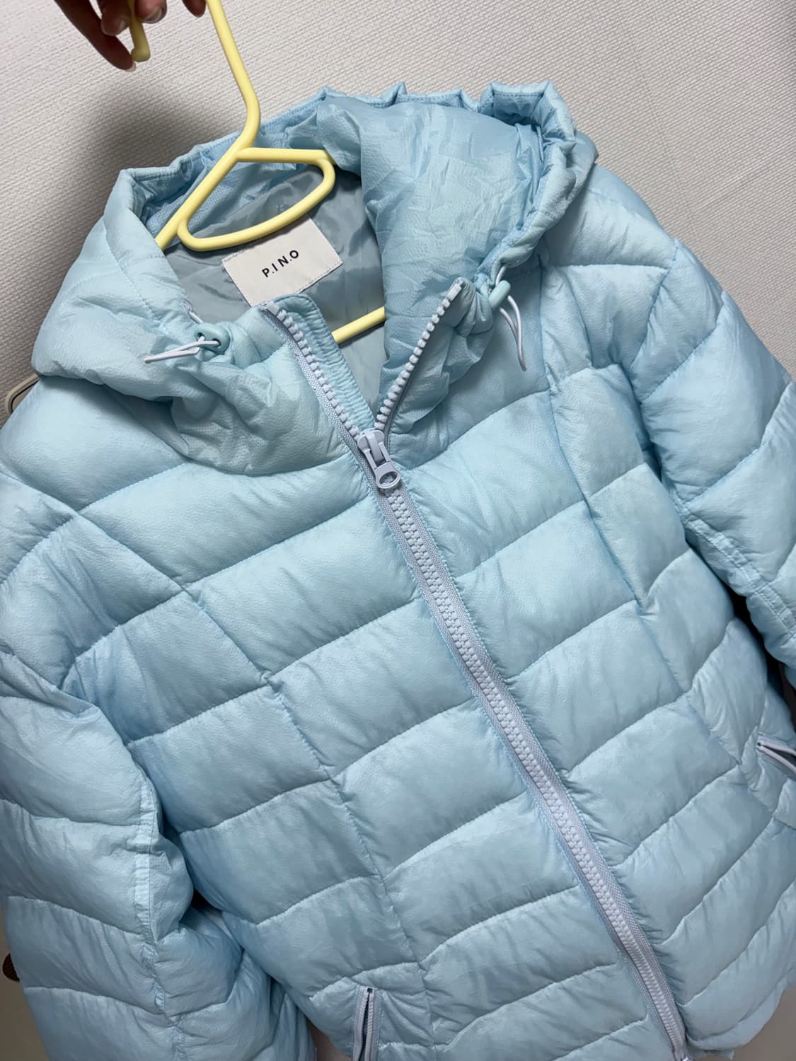 피인노  커브 라운드 후드 패딩 소라 2 상품이미지8