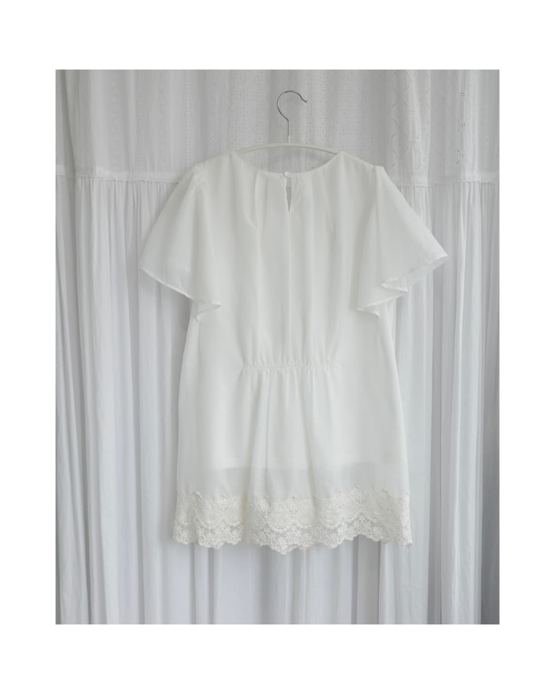 White ribbon blouse 상품이미지7