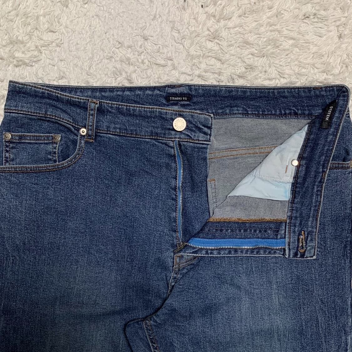 [35] 한섬 시스템 와이드 스트레이트핏 데님팬츠 상품이미지4