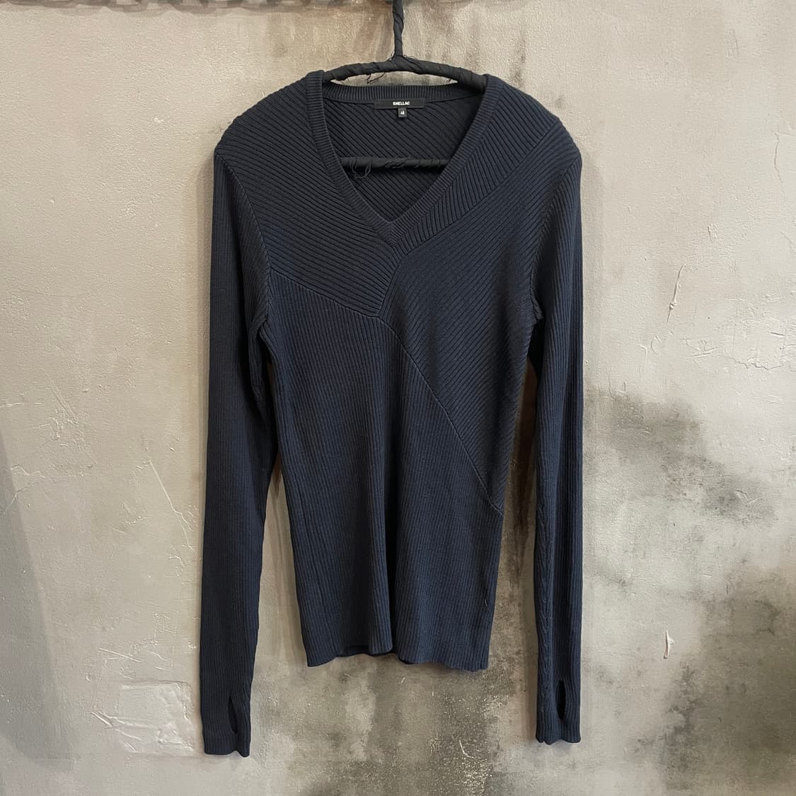 쉘락 실크/캐시미어 핑거홀 니트 상품이미지1