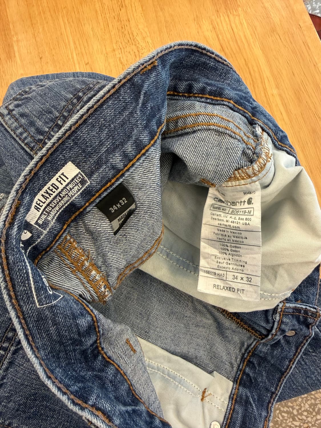 칼하트 릴렉스드핏 데님팬츠 상품이미지4
