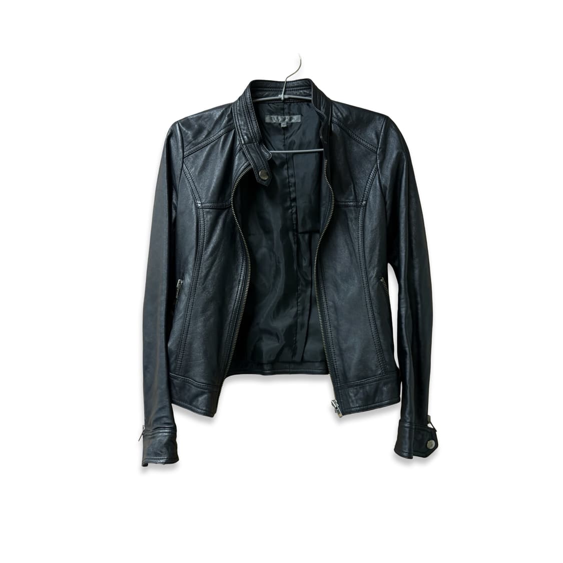 빈티지 디테일 페이크 레더 자켓 블랙 상품이미지2