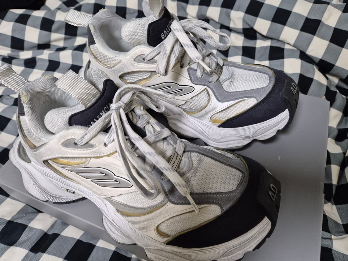 [40] 발렌시아가 카고 스니커즈 화이트 그레이 (런웨이) 상품이미지2