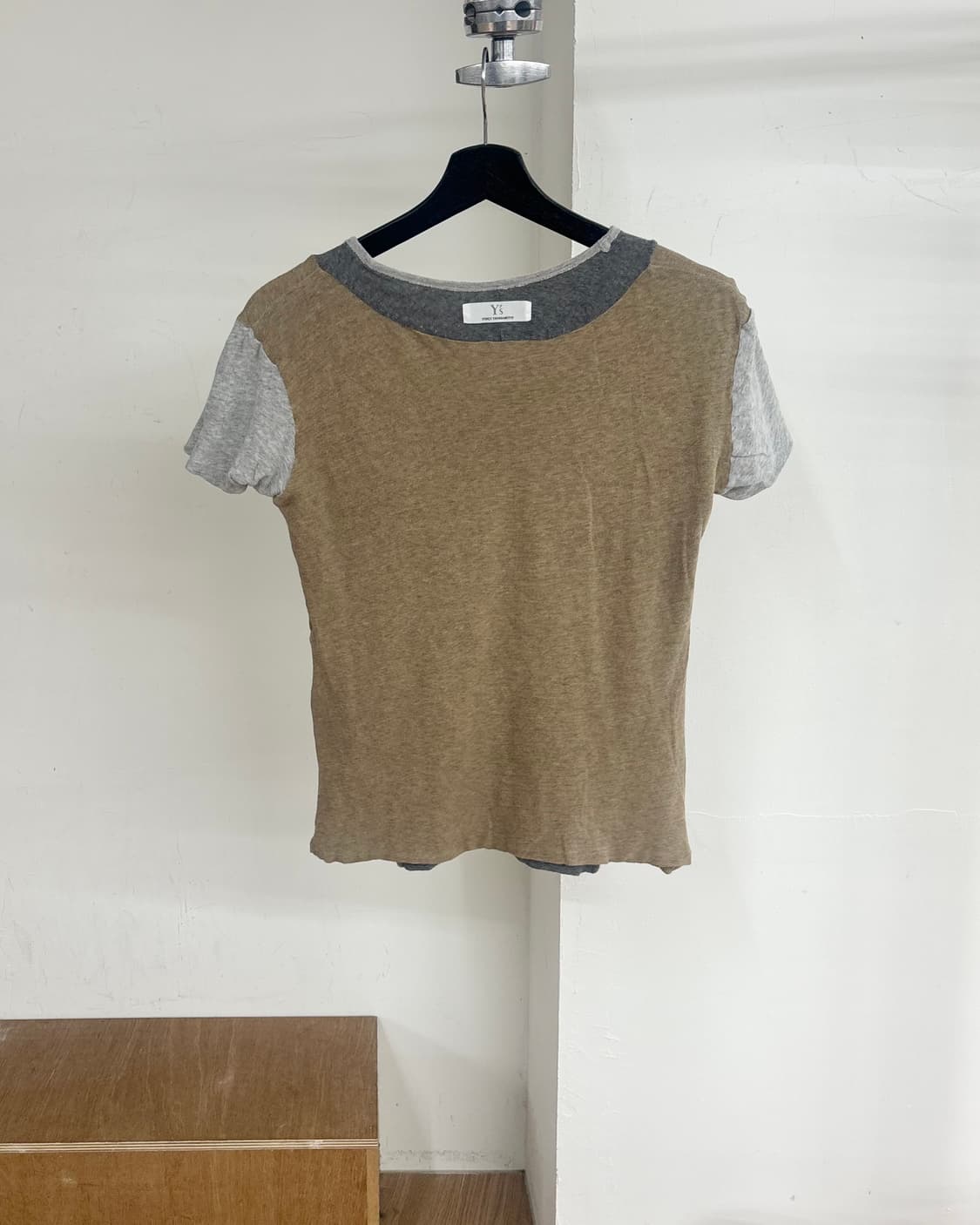 요지 야마모토 리버시블 그레이 반팔 티셔츠 상품이미지6