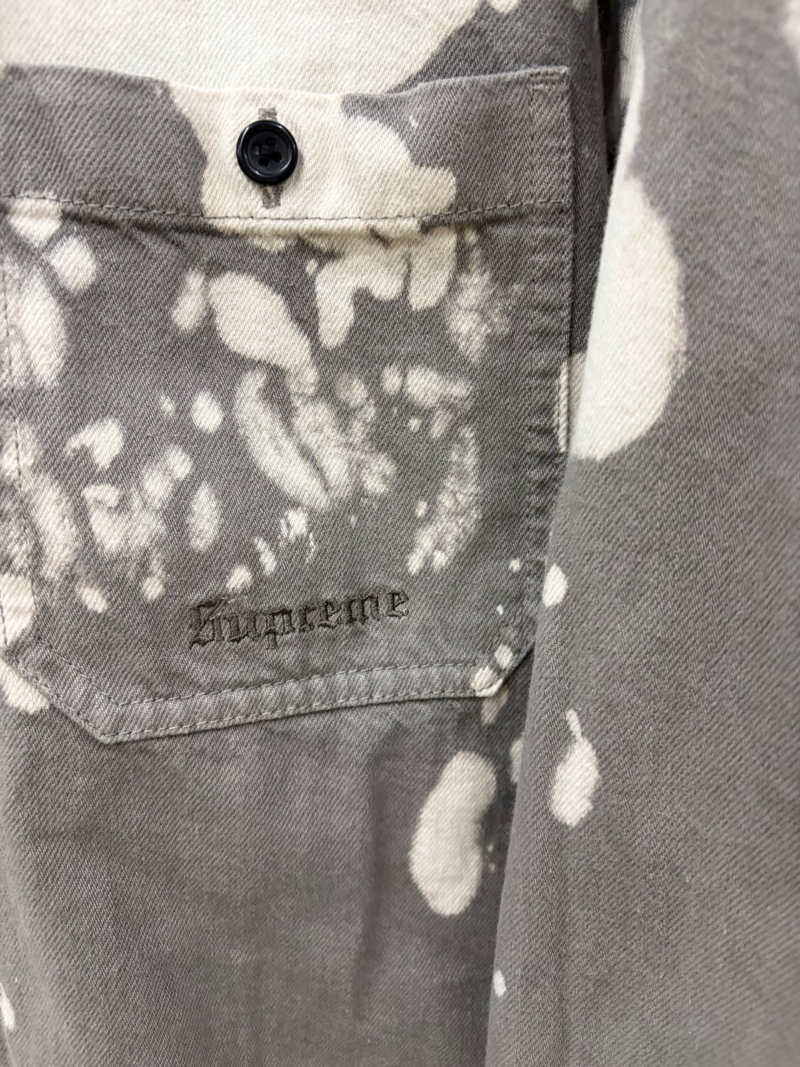 Supreme hooded denim shirt bleached 25SS 상품이미지4