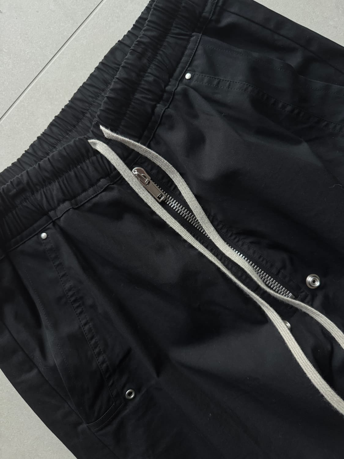 릭오웬스 벨라 드로스트링 와이드 코튼 팬츠 상품이미지2