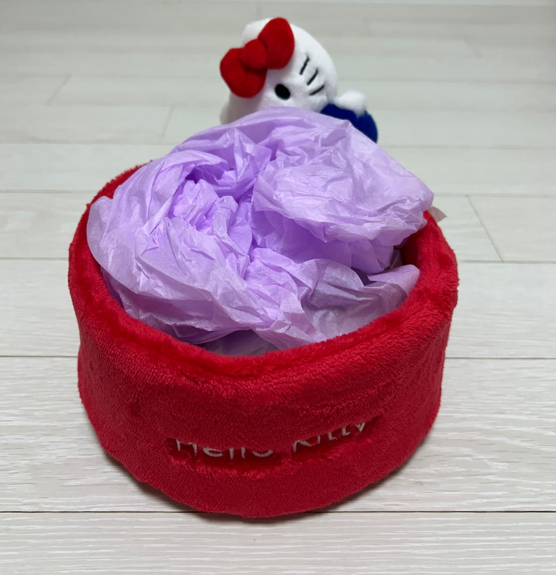 헬로키티 마스코트 원형 바구니 수납함 상품이미지2