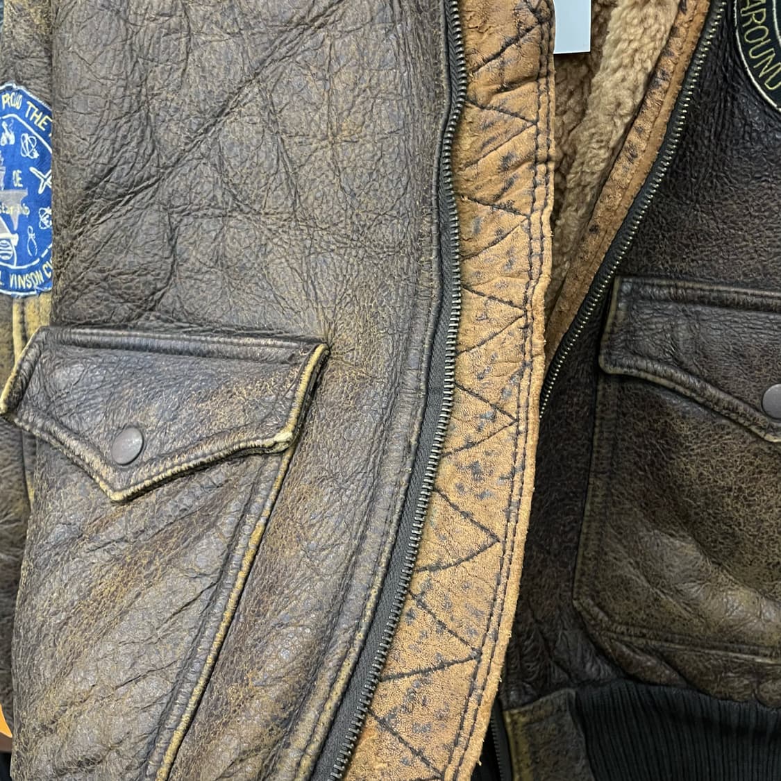 80s U.S NAVY G-1 해군 항공 양가죽 자켓 밀리터리 상품이미지6