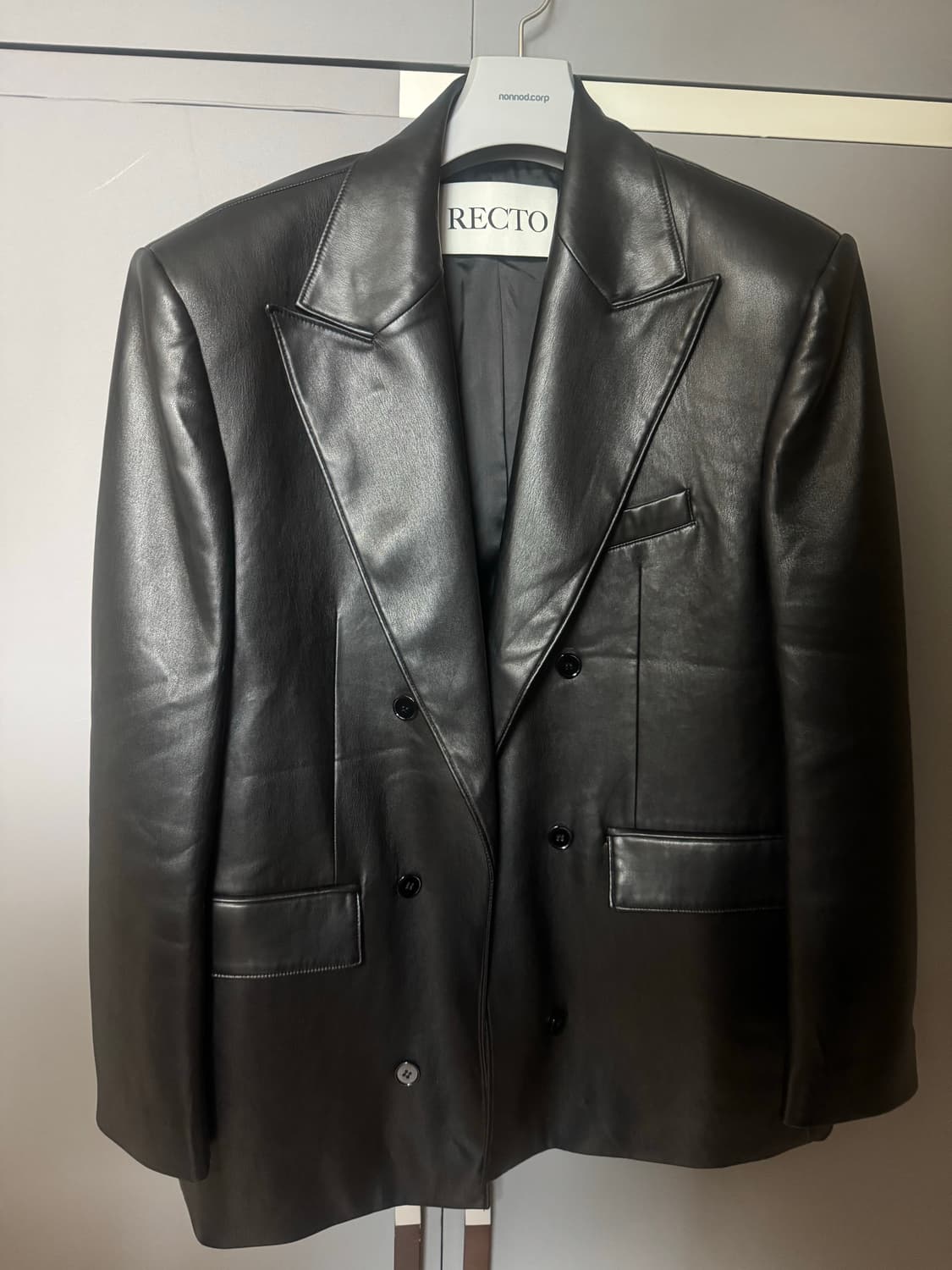 렉토 빅터 레더 블레이저 (L) 상품이미지5