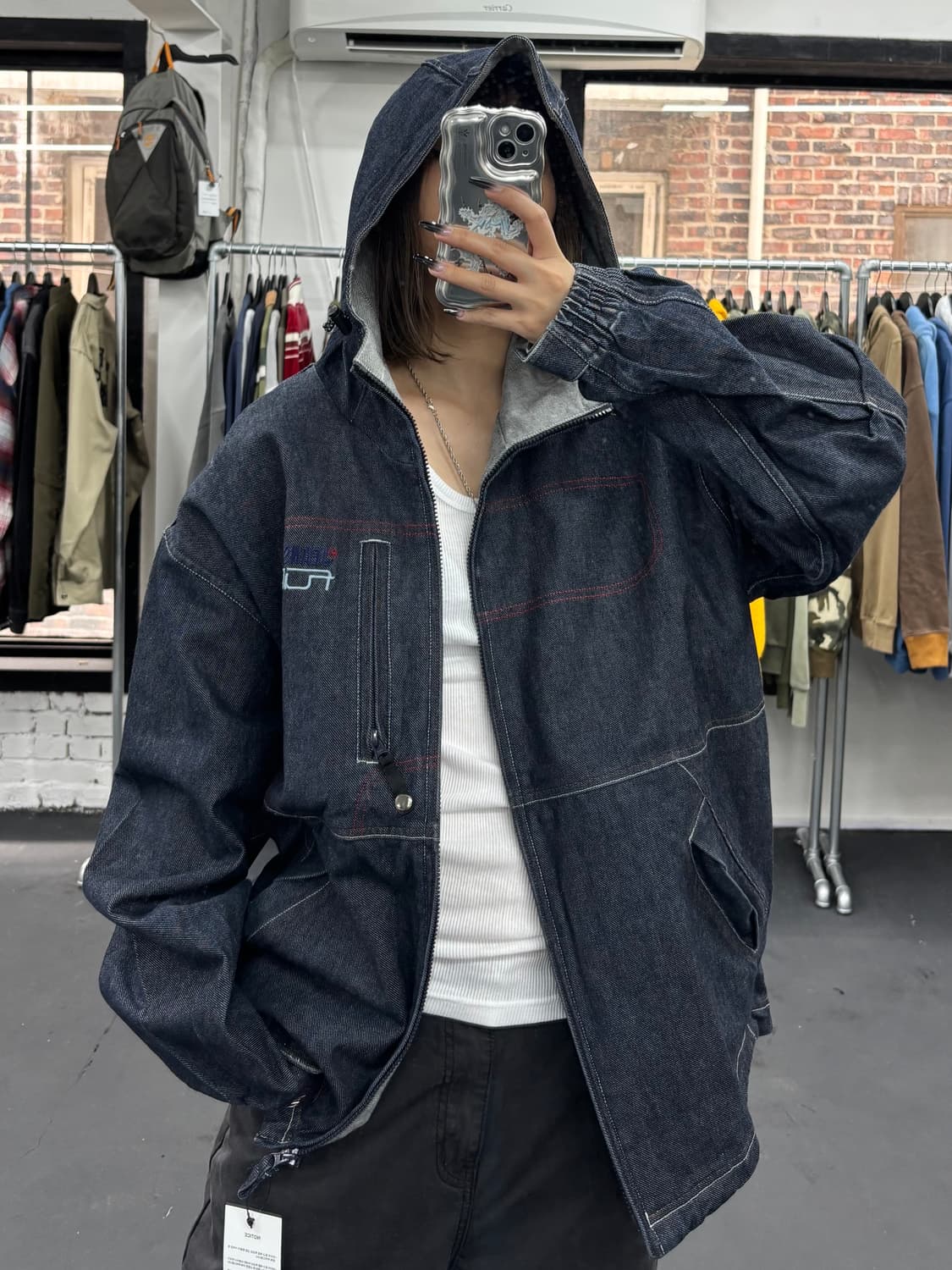 FUBU 푸부 빅로고 데님 자켓 상품이미지2
