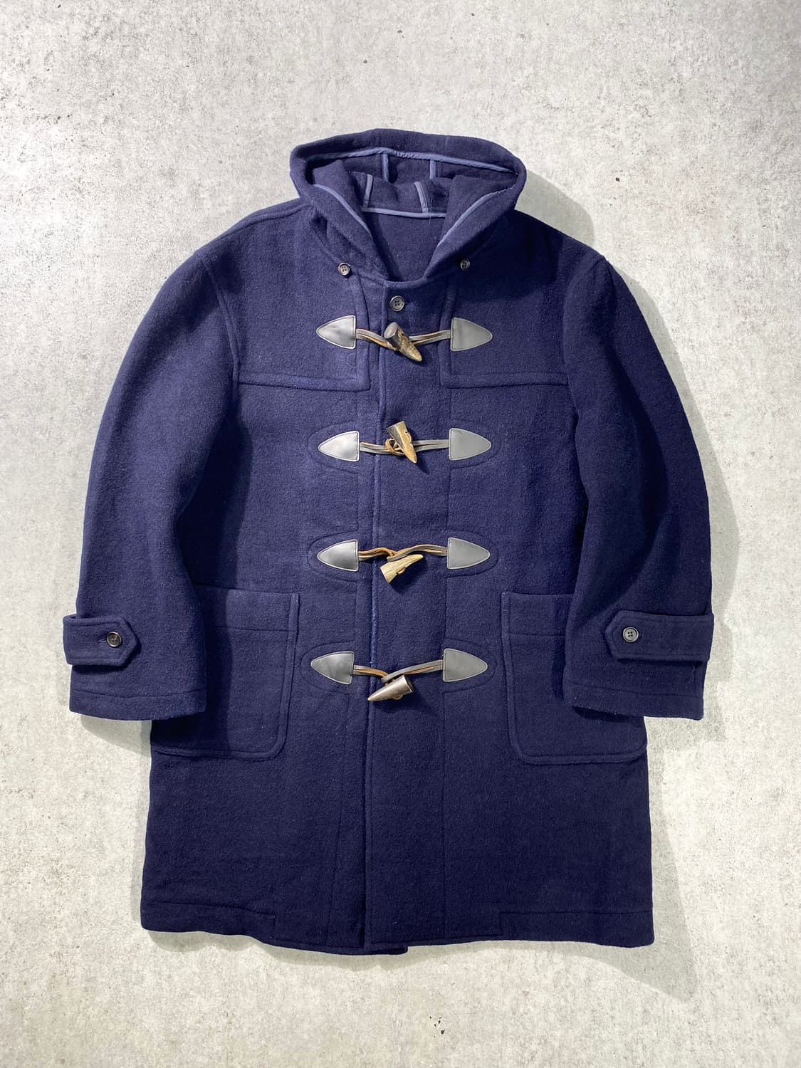 [F] 90s VAN JAC 반작 재팬 메이드 네이비 울 더플코트 상품이미지1