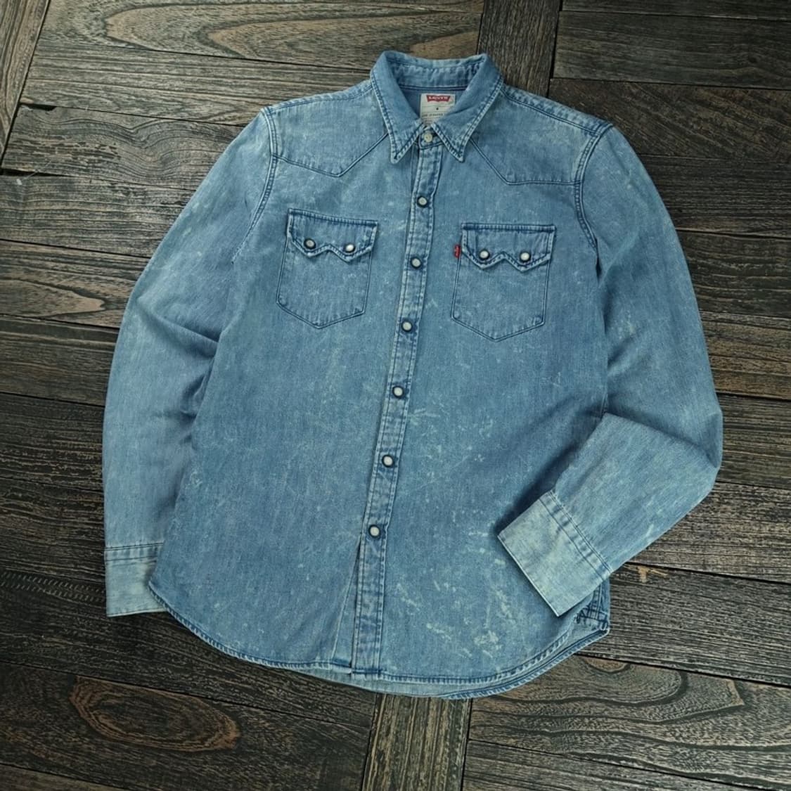 [리바이스] 빈티지 워시드 데님 웨스턴 셔츠 M18485 상품이미지1