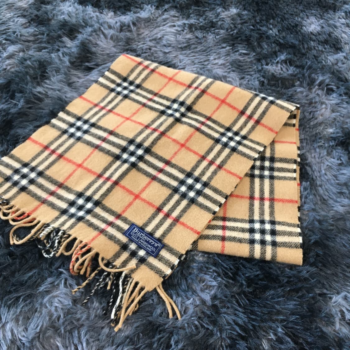 투티/A0 BURBERRY LAMBS WOOL 머플러 노바 체크 패턴 상품이미지1