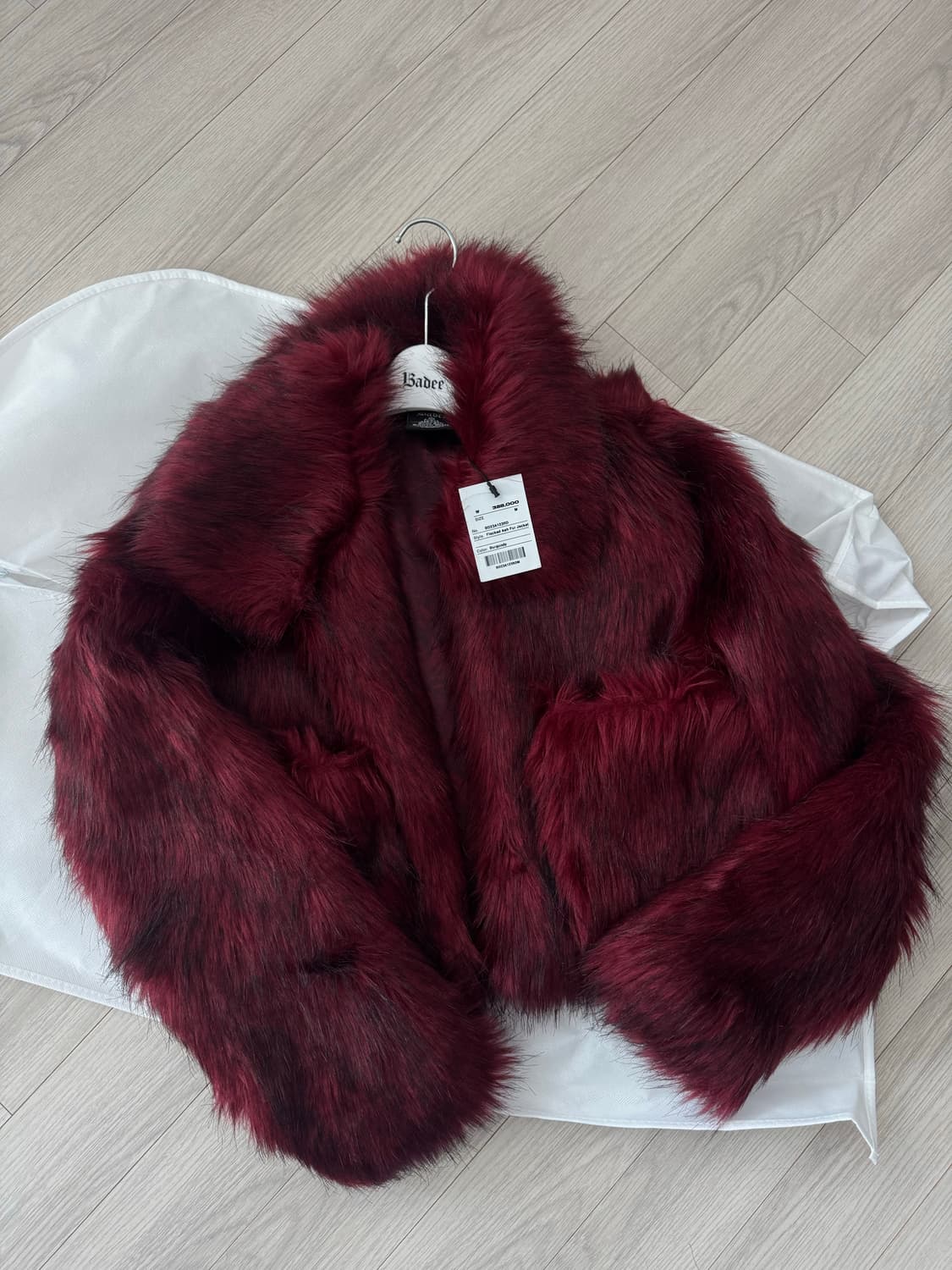 배디 플렉트 애쉬 퍼 자켓 버건디 상품이미지2