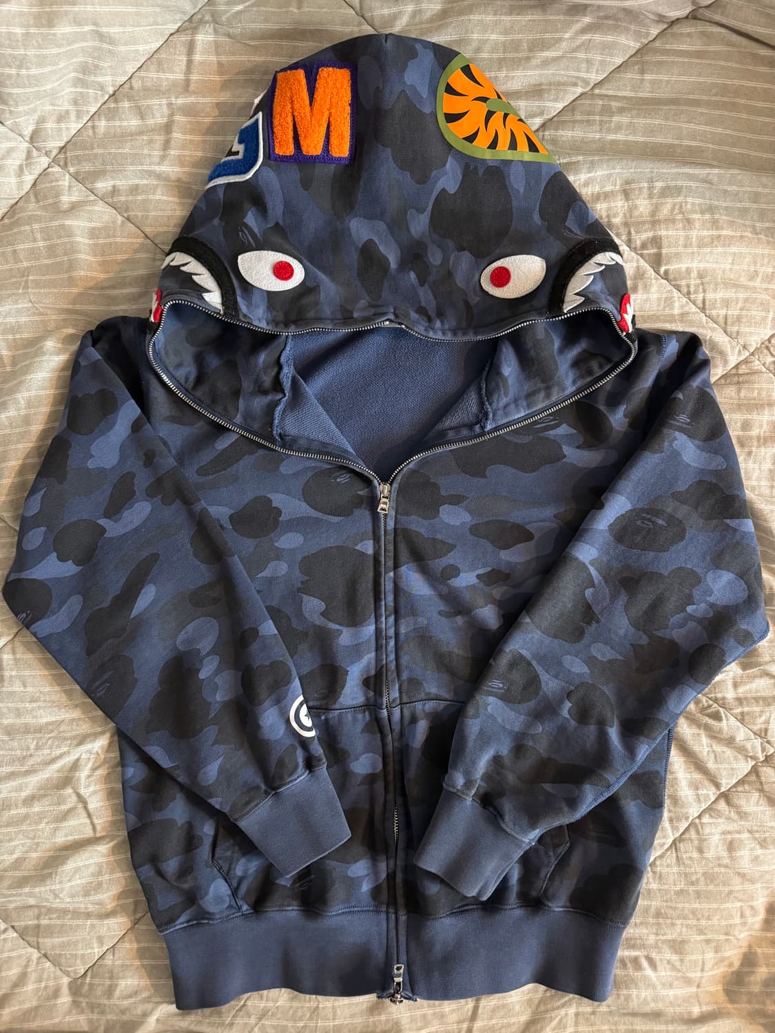 베이프 샤크 후드집업 청계 상품이미지1