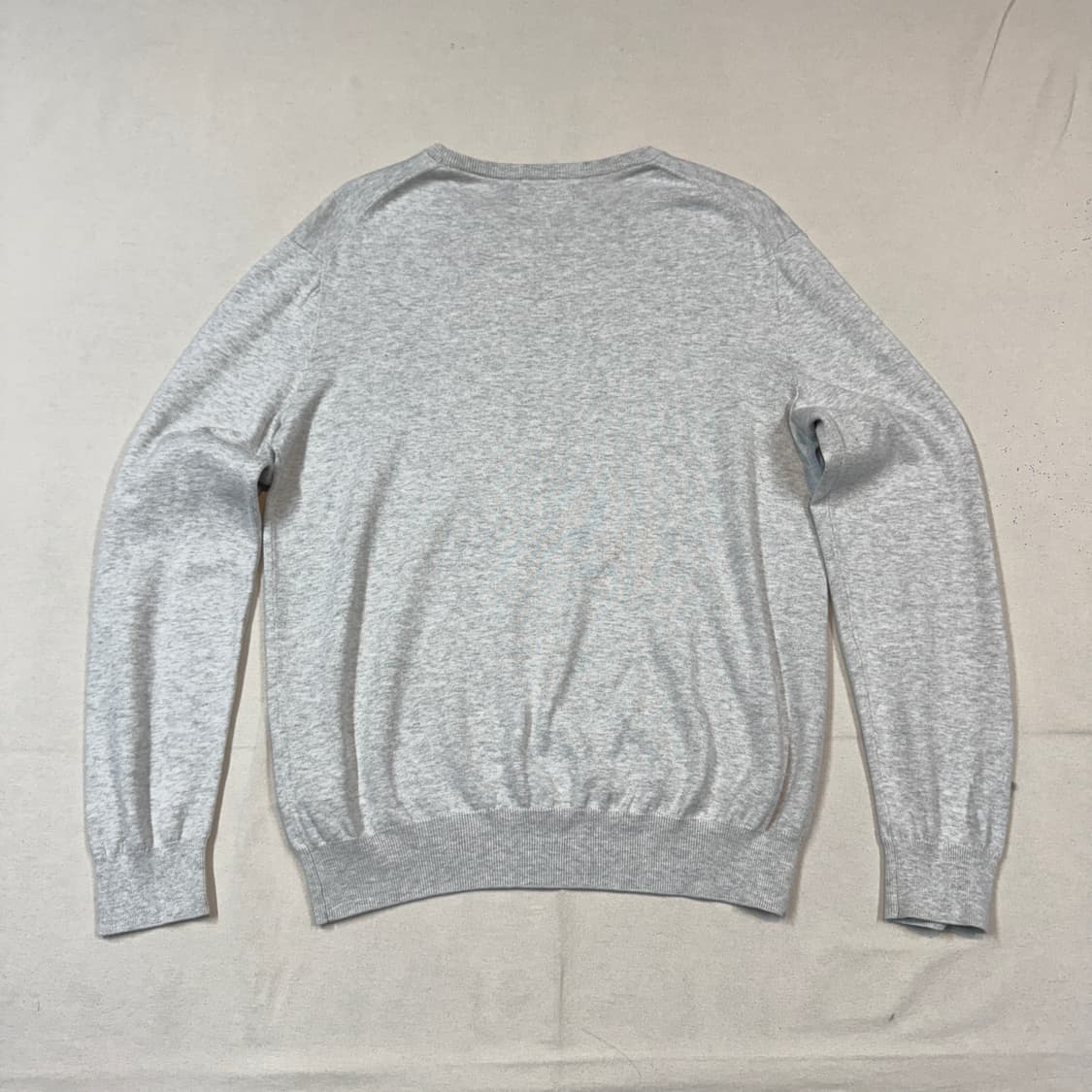 M) 폴로 랄프로렌 피마코튼 라이트 그레이 브이넥 니트 상품이미지5