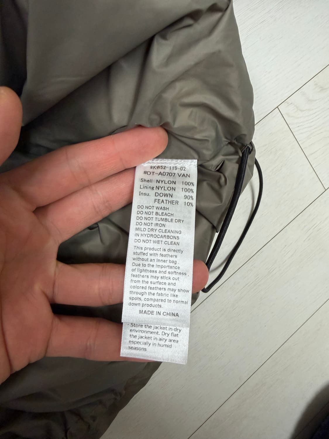 단톤 립스탑 패딩 L 사이즈 상품이미지5