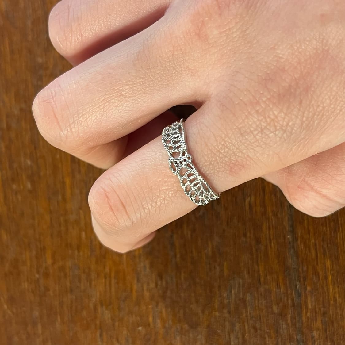 새상품 여성 신주 날개 레이스 오픈링 반지  상품이미지3