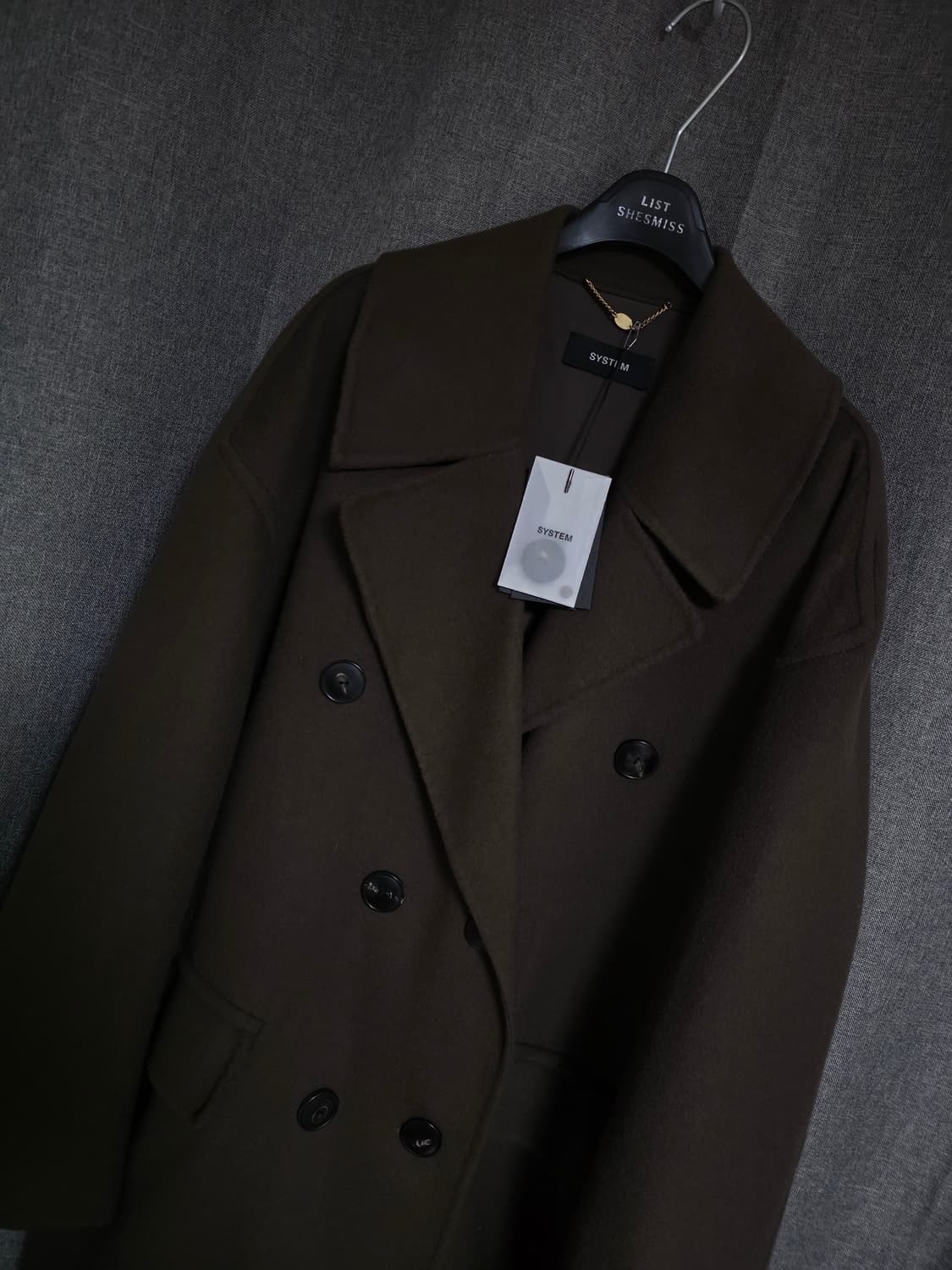 새상품)시스템 오버사이즈 더블 롱코트 상품이미지2
