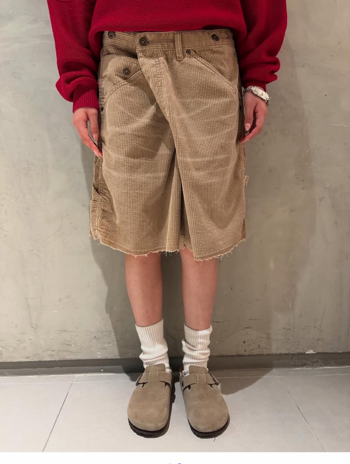 에크루 로도리리온25fw 코듀로이 랩 버뮤다 팬츠 상품이미지2