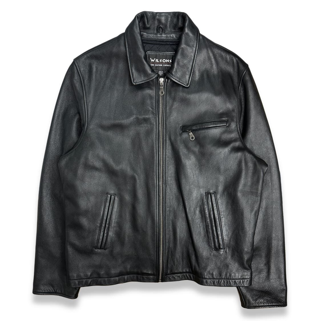 90s Wilsons Leather 싱글 라이더 자켓 XL 상품이미지1