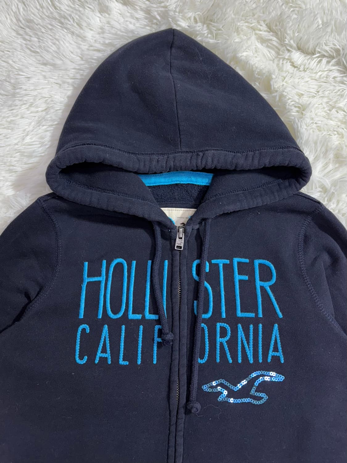 홀리스터 네이비 딱붙핏 후드집업  상품이미지5
