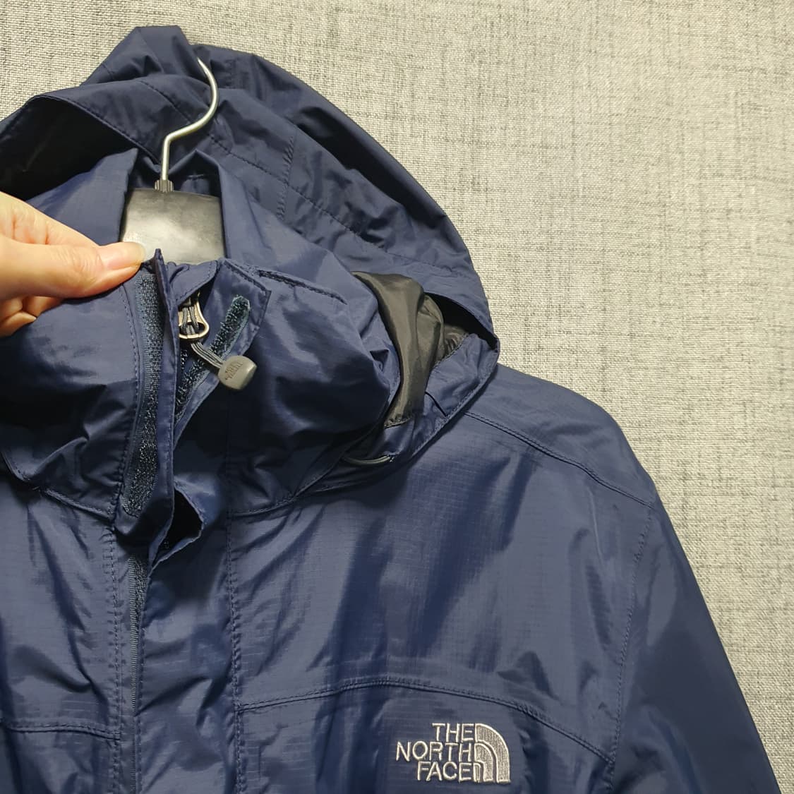 노스페이스 네이비 바람막이 후드 자켓 s 상품이미지2