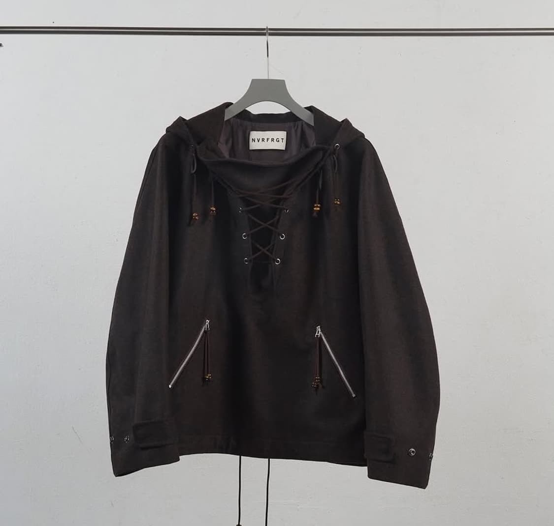 네버포겟 후디드 스목 자켓 다크 브라운 상품이미지1