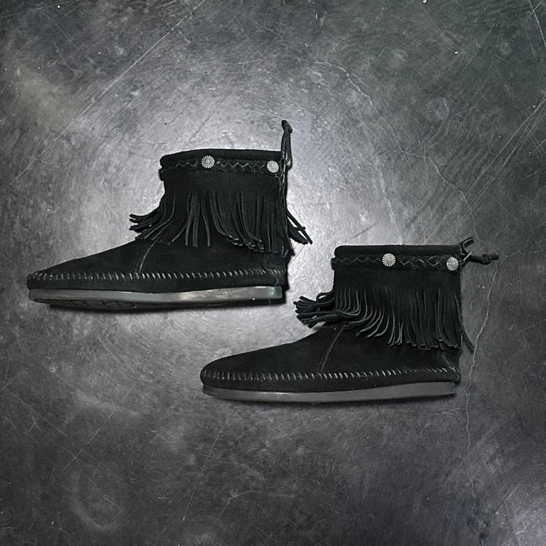 미네통카 스웨이드 부츠 모카신 웨스턴 가죽 빈티지 왈라비 모크 에스닉 상품이미지3