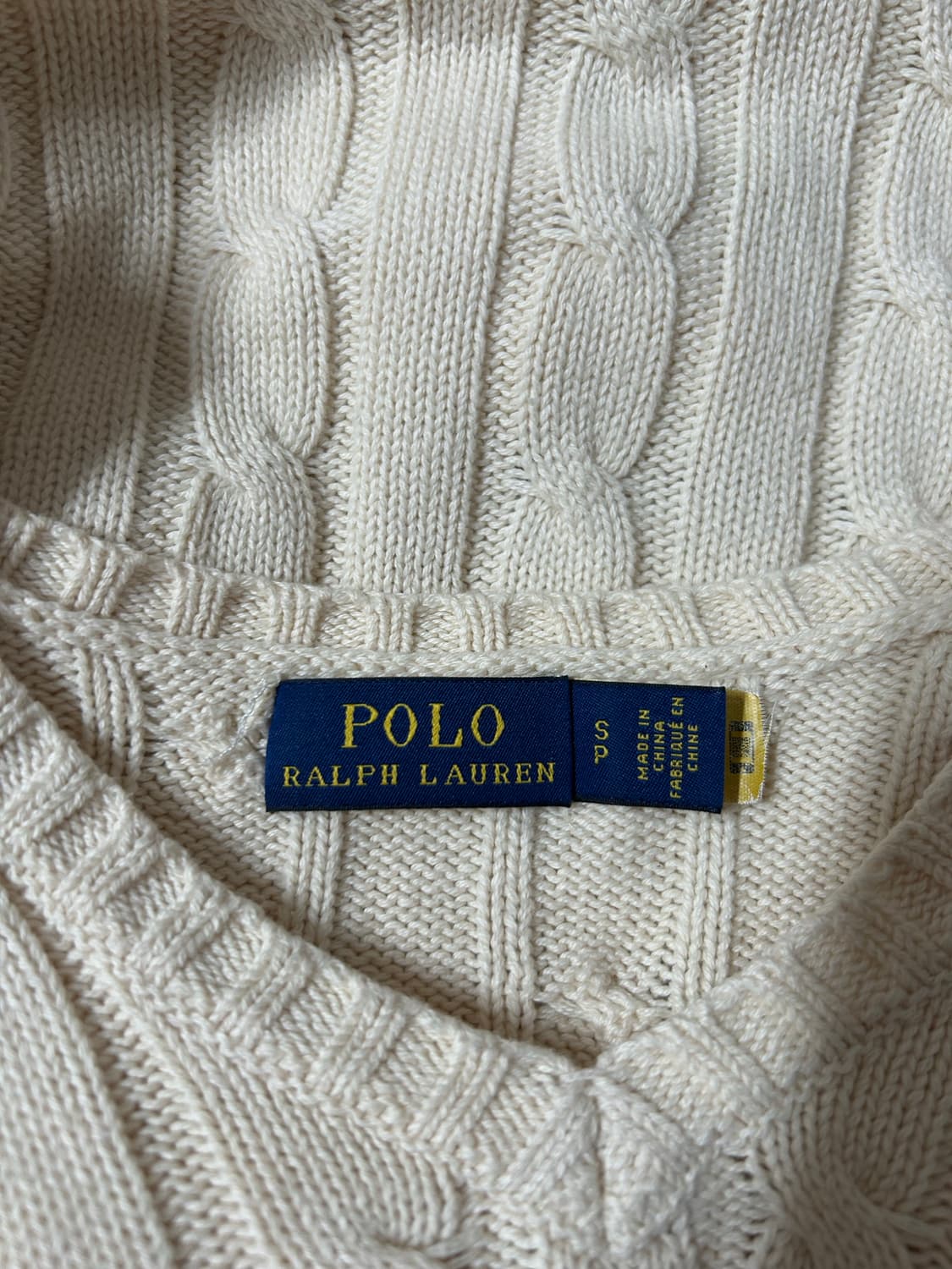폴로 랄프로렌 꽈배기니트 s 상품이미지2