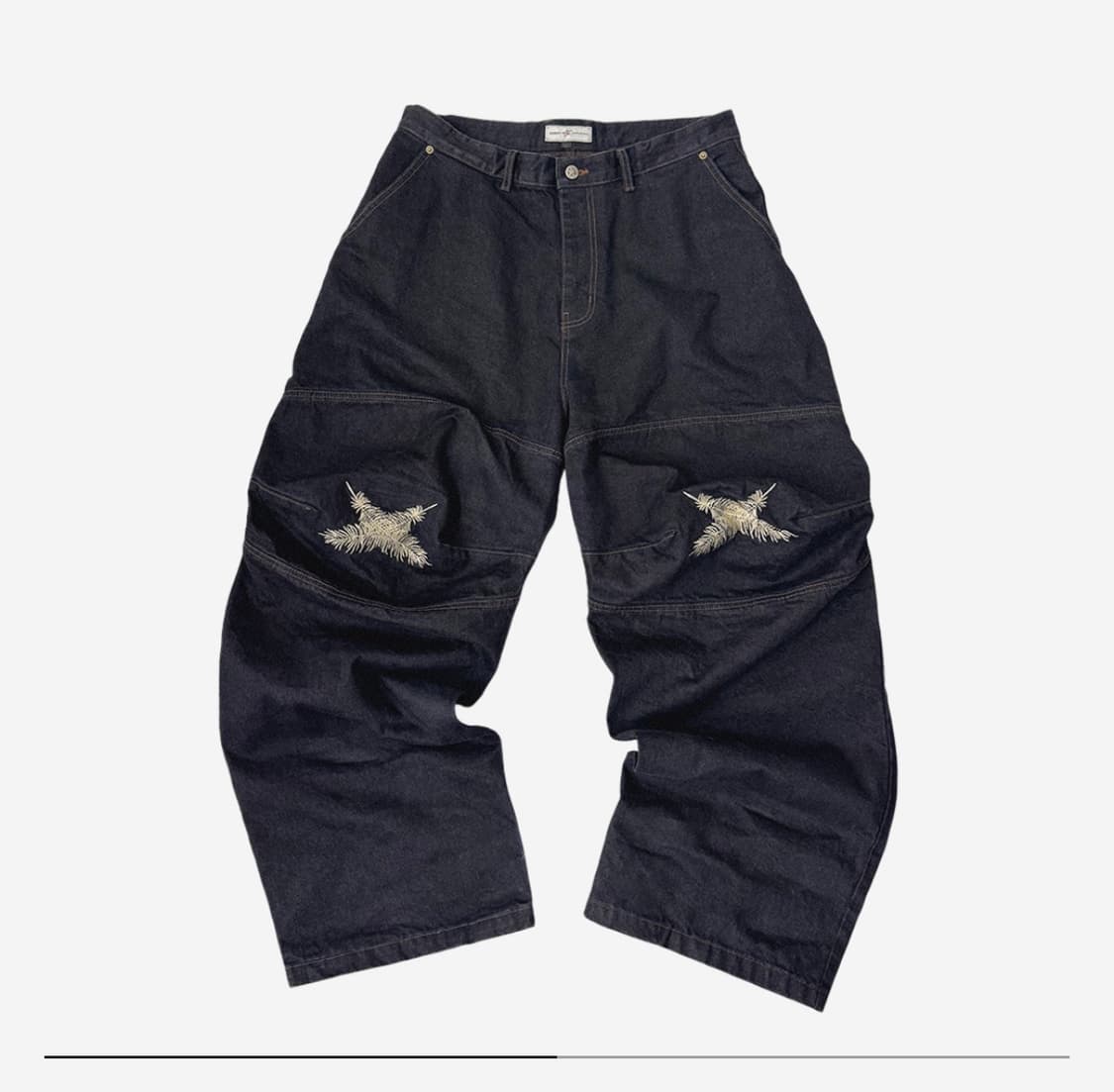아오이로 Aoiro Ooki Feather Denim Pants 상품이미지1