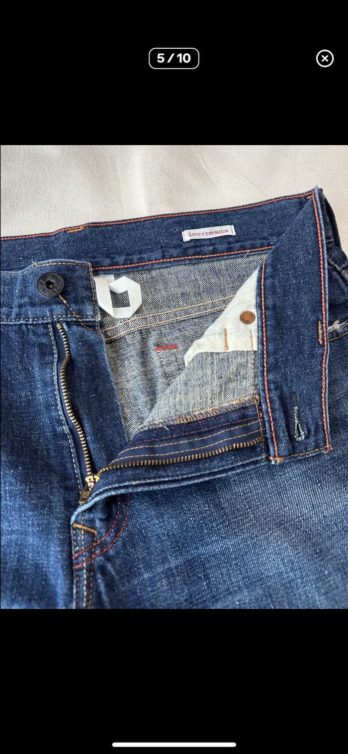 리바이스 프리미엄 그린탭 워싱진 34X33 상품이미지5