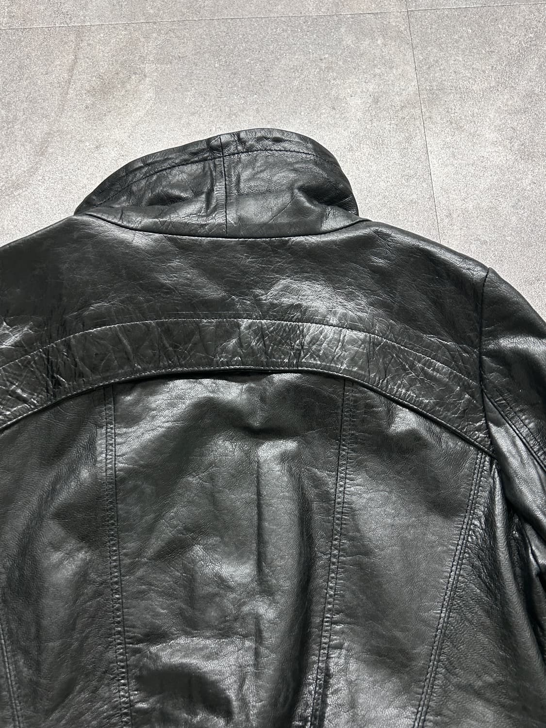 Elahoya 사선 램스킨 자켓 상품이미지5