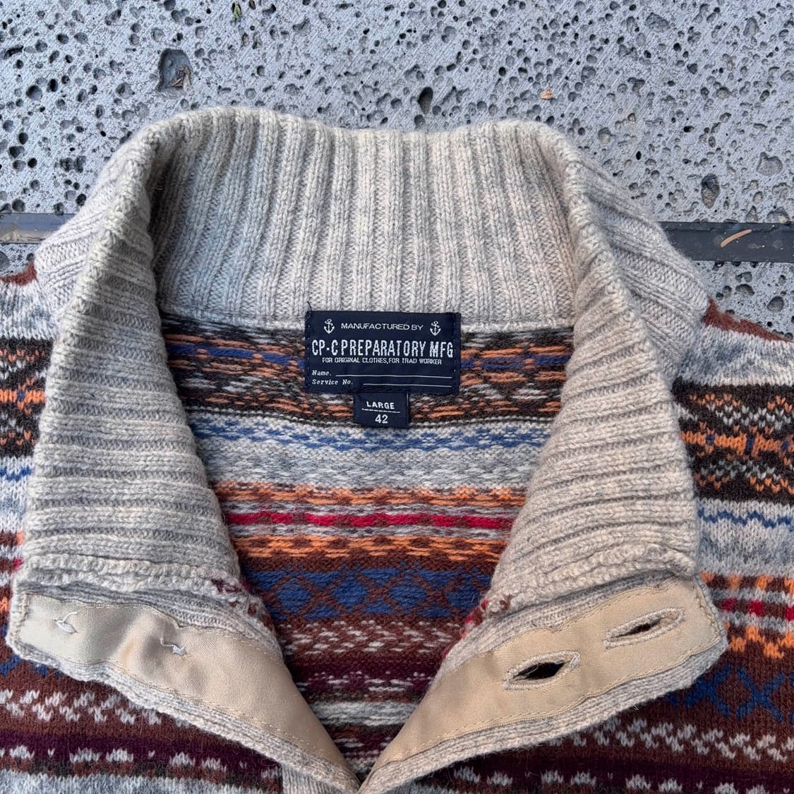 CP Preparatory 페어아일 니트 가디건 상품이미지8