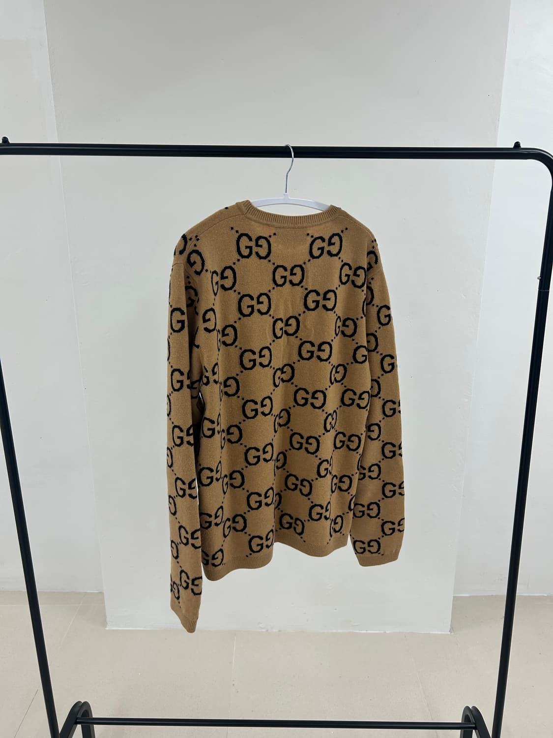 (L) 구찌 울 자카드 니트 카멜 상품이미지2