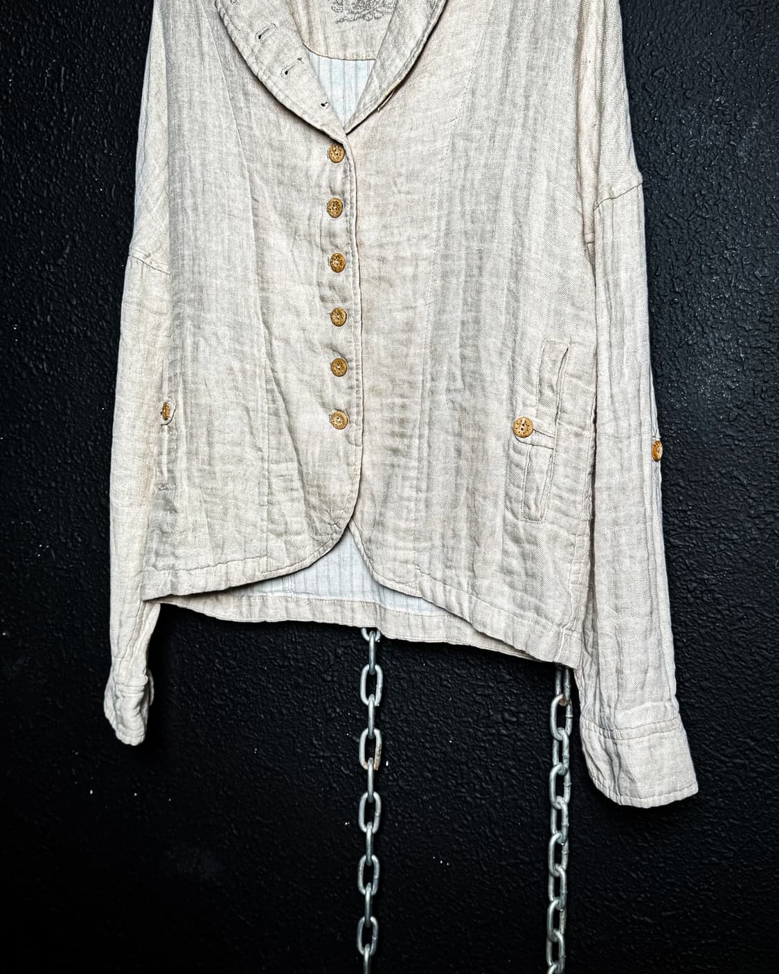 AS KNOW AS DE BASE – Natural Linen Jacke 상품이미지4