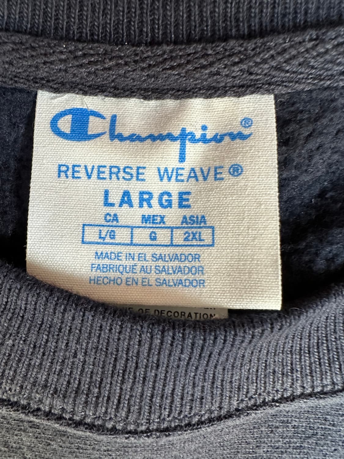 챔피온 리버스 위브 엔비디아(NVIDIA) 로고 스웻셔츠 네이비 L 상품이미지4