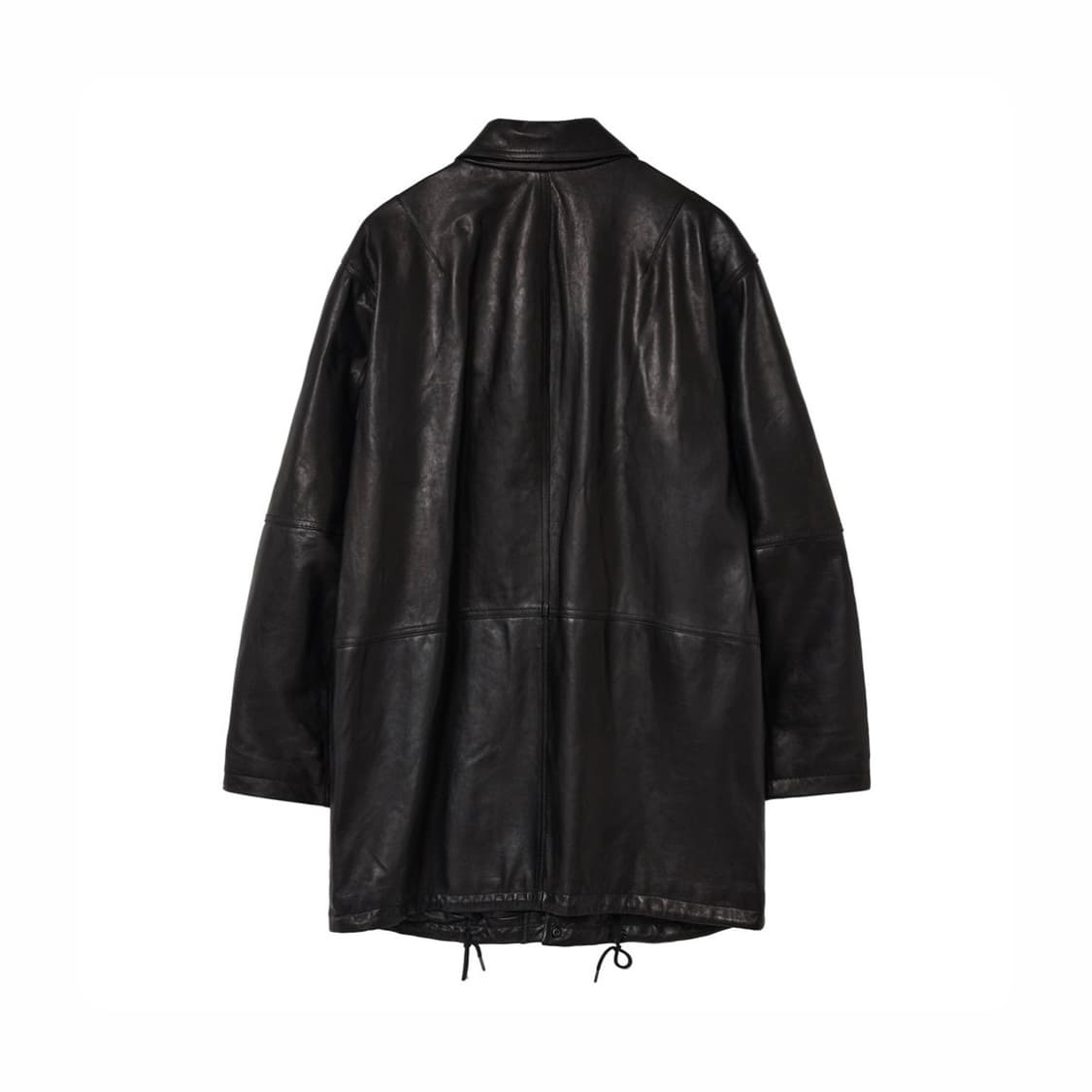 해칭룸 레더 파카 램스킨 블랙 상품이미지2