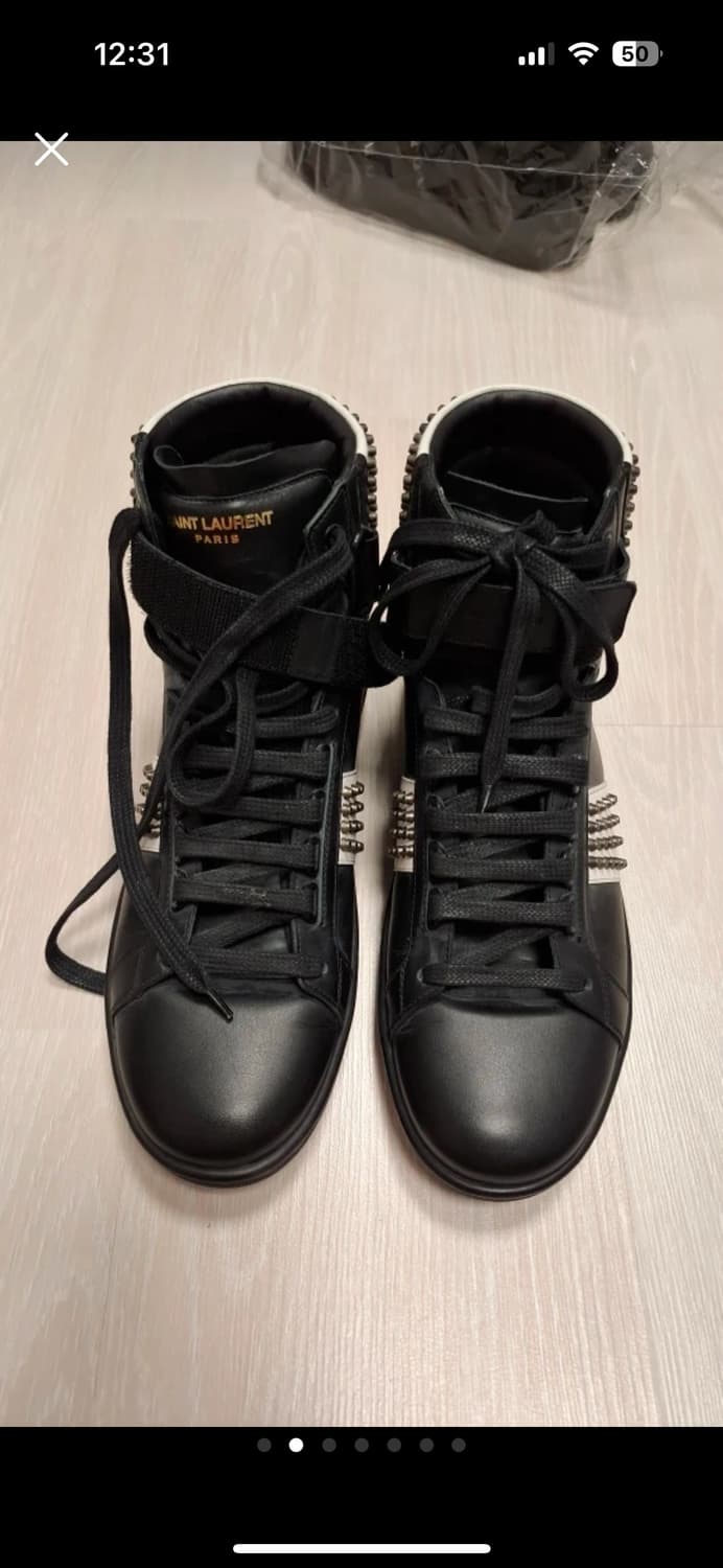 생로랑 스터드 스니커즈 하이(상태아주좋음) 상품이미지4