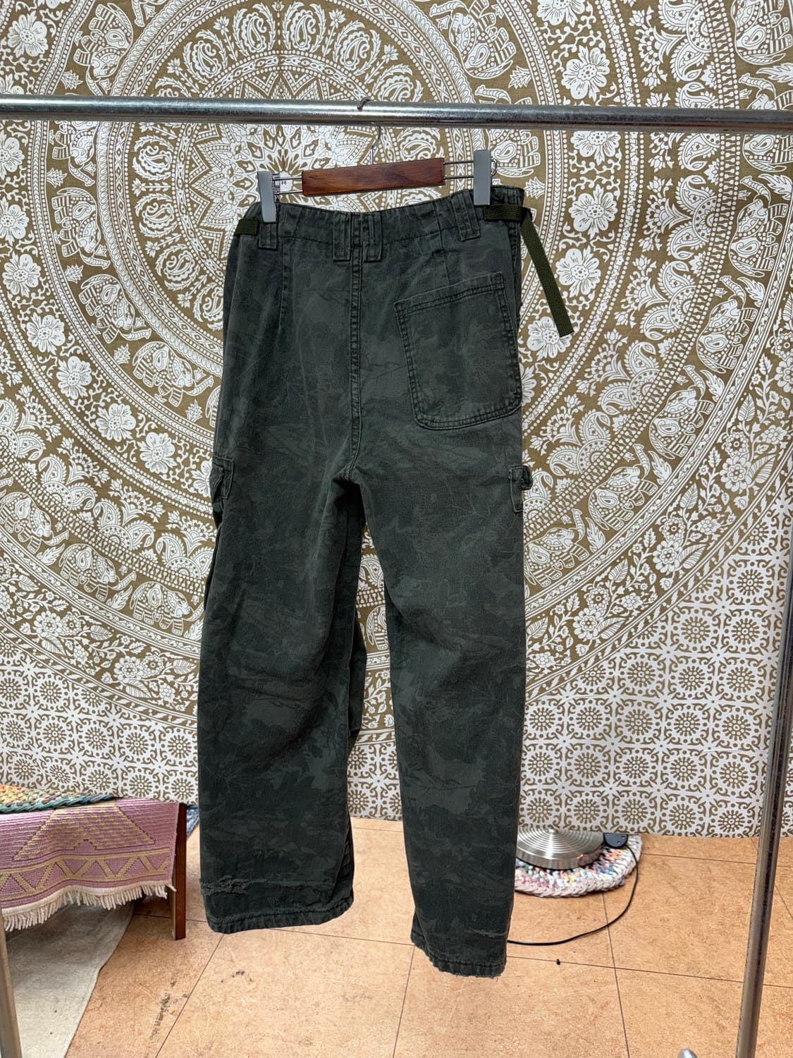 빈티지 밀리터리 패턴 카고팬츠  상품이미지5