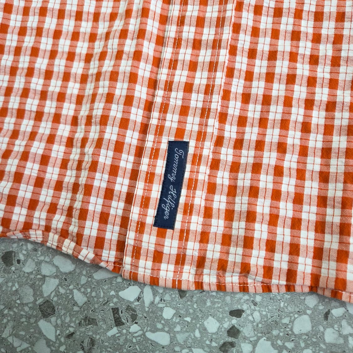 90s Vintage Tommy Hilfiger Seersucker 셔츠 상품이미지5