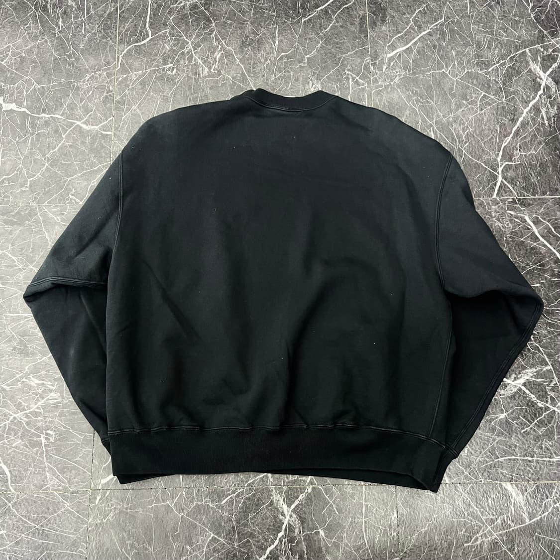 나이키 x 스투시 NRG 워시드 플리스 크루넥 맨투맨 블랙 상품이미지3