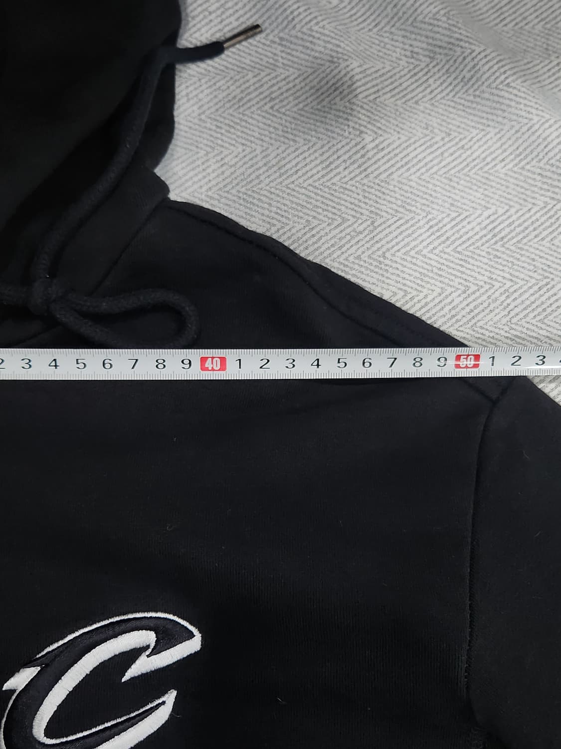 [M] NBA 클리브랜드 블랙 레이어드 후드티 남녀공용 M 상품이미지9