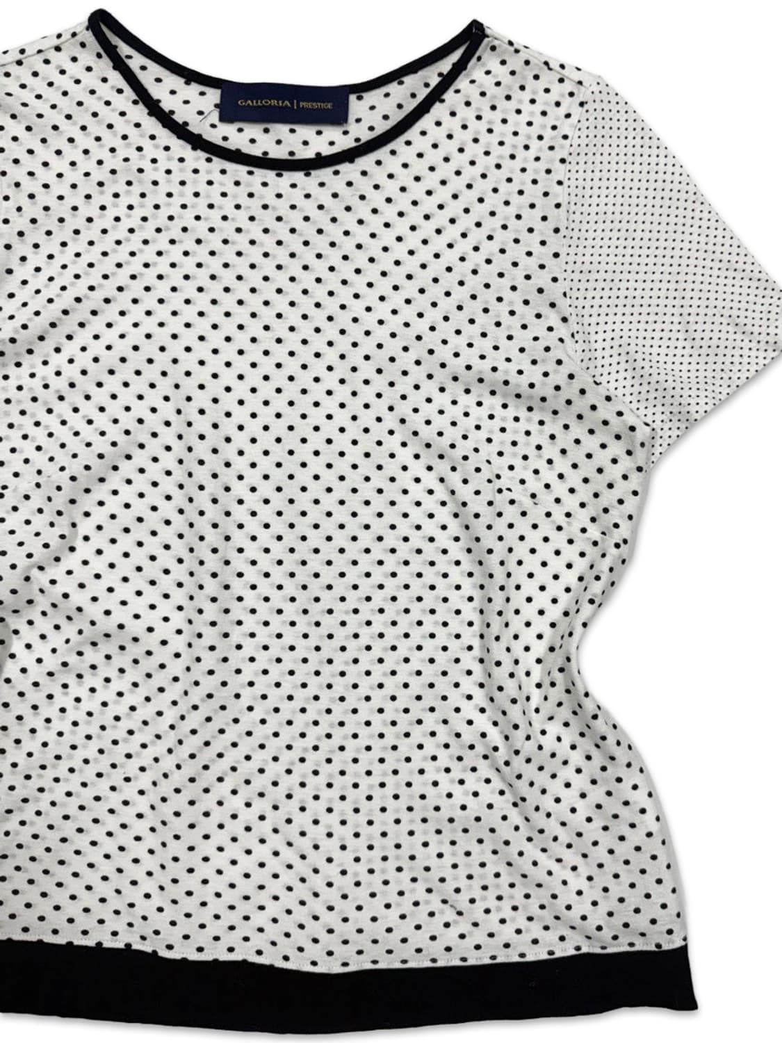 빈티지 화이트 블랙 도트 반팔티 상품이미지2